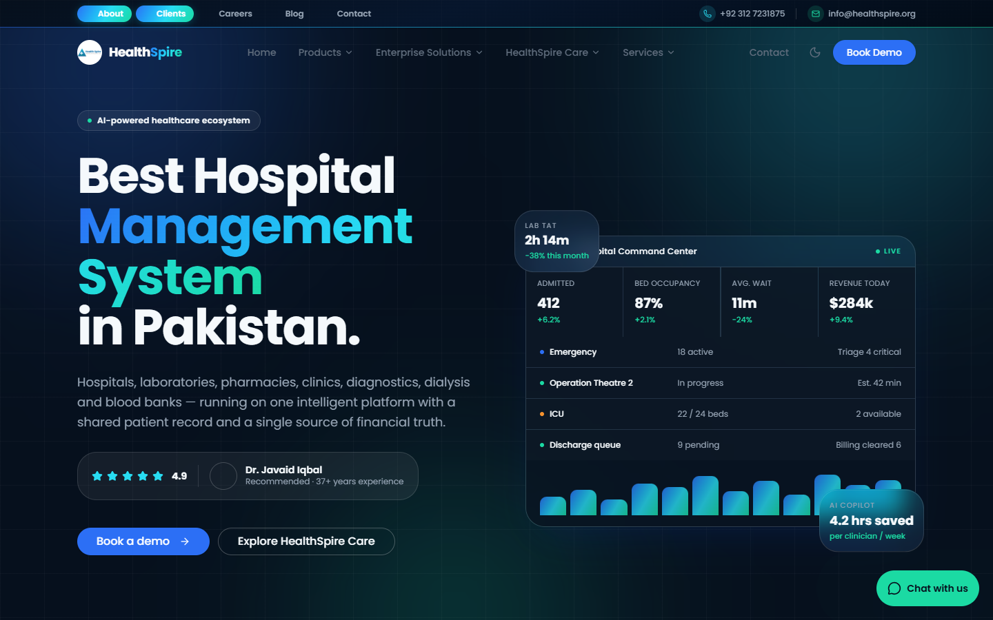 HealthSpire HIMS — live product screenshot